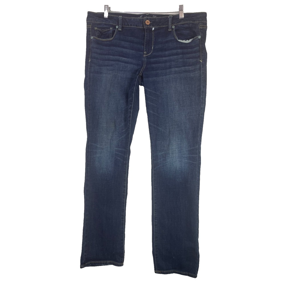 American Eagle Outfitters Women's 16‎ Long Skinny Jeans Dark Wash Stretch